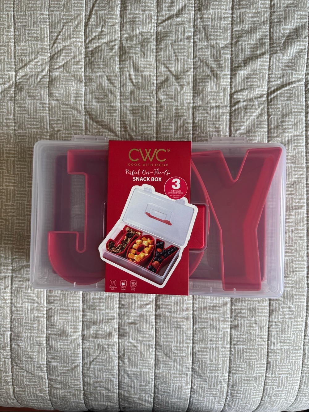 Brand New CWC Cook With Color Snack Box Set - Red JOY & Green Tree Inserts - Picture 2 of 7